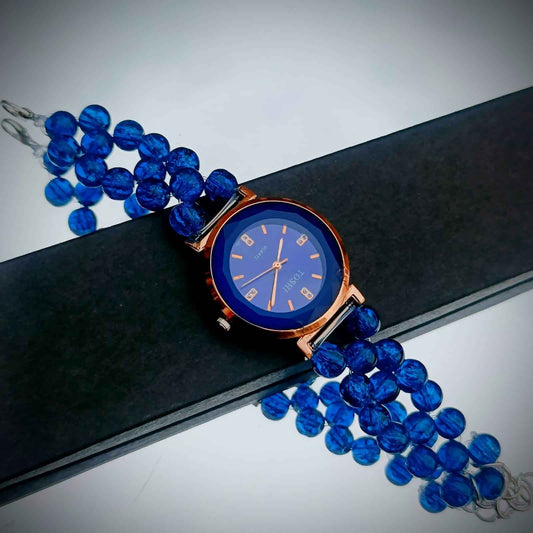 Royal Azure beaded watch